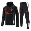 Manchester United Hoodie Trænings Sweatshirt Navy 2024-25